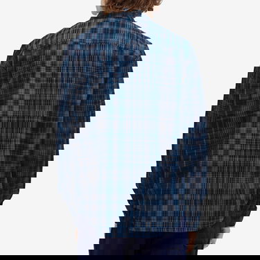 Риза YMC Curtis Indigo Check Shirt Синьо | P2WMG-40, 3
