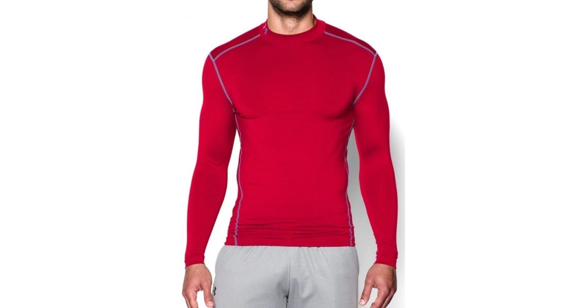Тениска Under Armour Compression Long Sleeve Mock Neck T-Shirt Червено | 1265648-600, 1