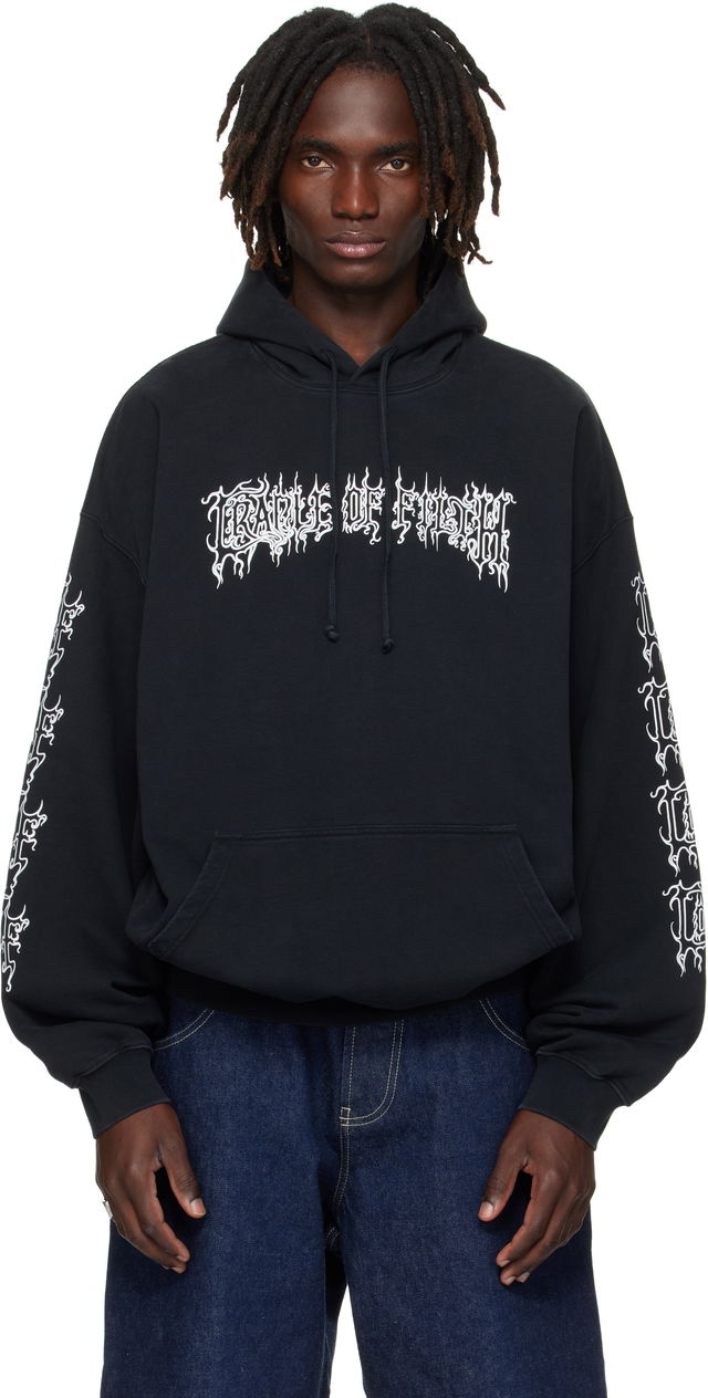 Vetements Cradle Of Filth Logo Oversized Hoodie