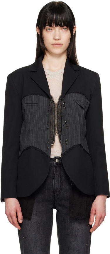 Яке Andersson Bell Andersson Bell Corset Inserted Blazer Черно | awa684w, 0