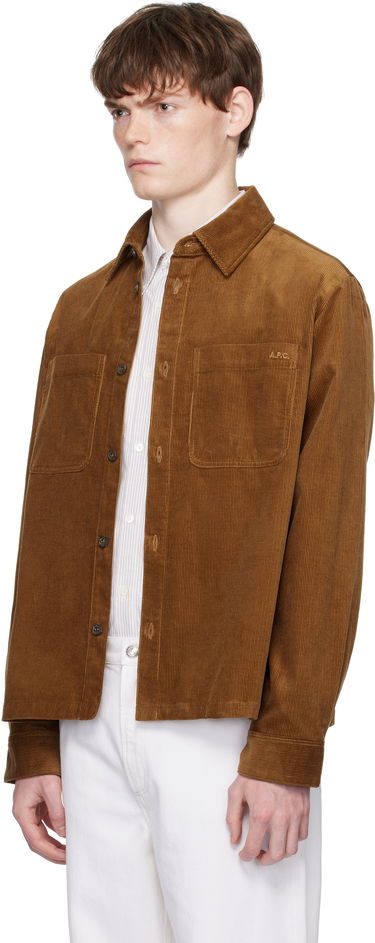 Риза A.P.C. A.P.C. Leon Corduroy Overshirt Кафяво | COHHO-H32019, 3