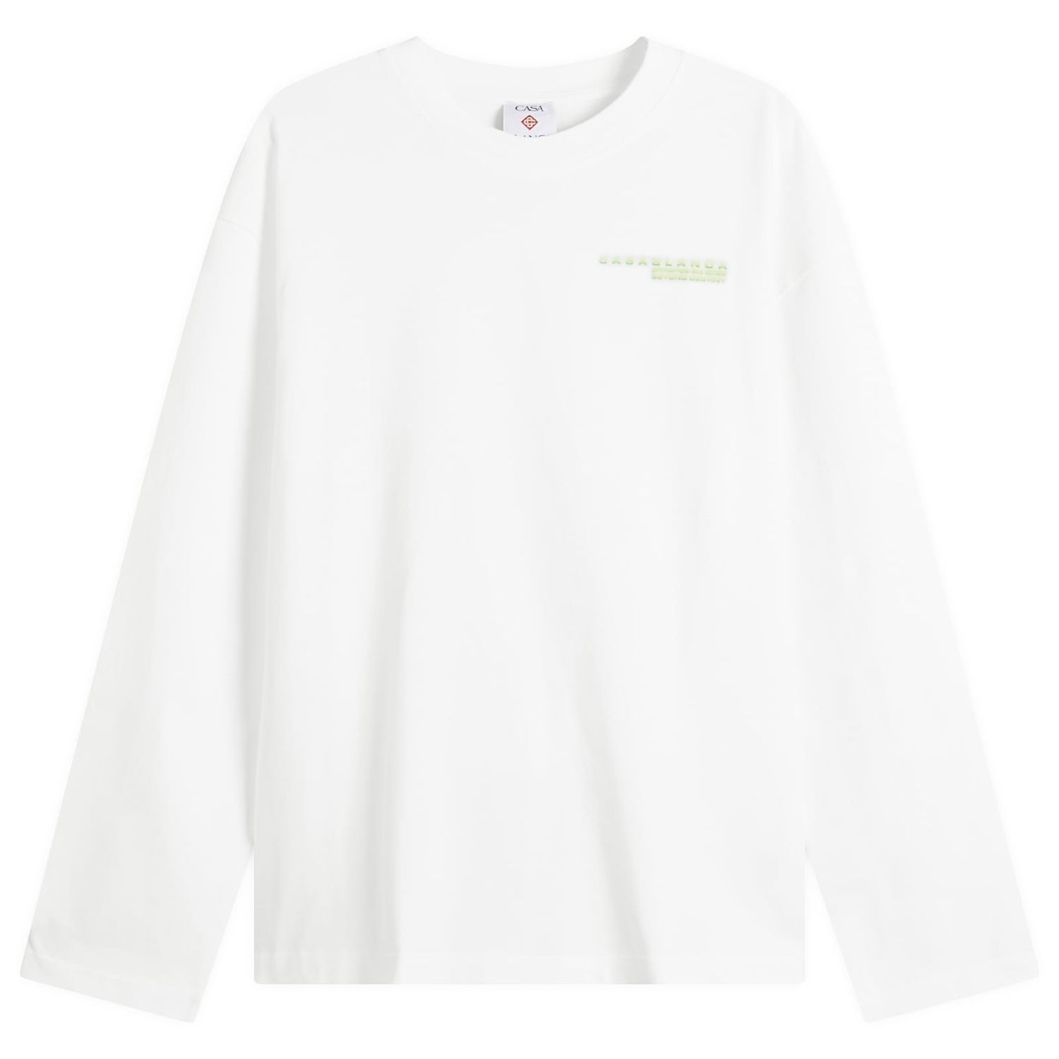 Тениска Casablanca Glitch Orchid Long Sleeve T-Shirt Бяло | M-SP26-JTS-062-02, 1