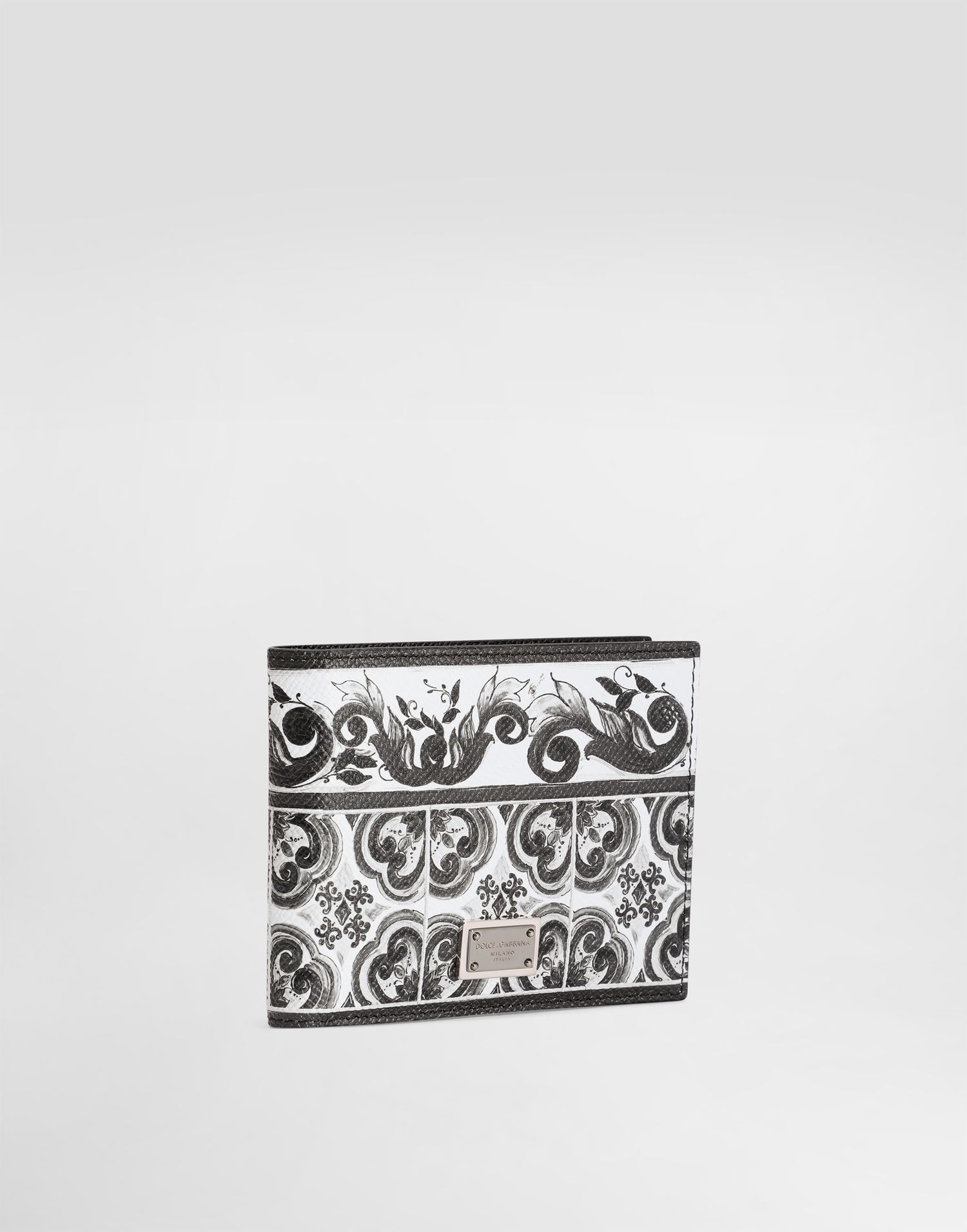 Портфейл Dolce & Gabbana Dolce & Gabbana Calfskin Majolica Print Wallet Бяло | BP3102AN719IU3TN, 1