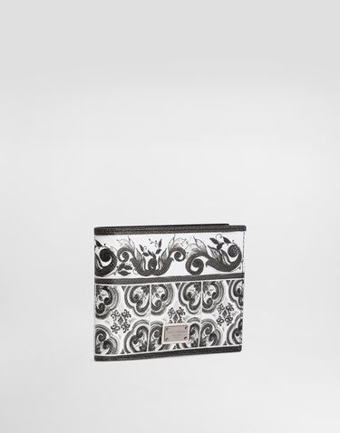 Портфейл Dolce & Gabbana Dolce & Gabbana Calfskin Majolica Print Wallet Бяло | BP3102AN719IU3TN, 1