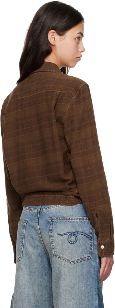 Риза R13 R13 Wrap Around Plaid Shirt Кафяво | R13WR433-R554B, 2