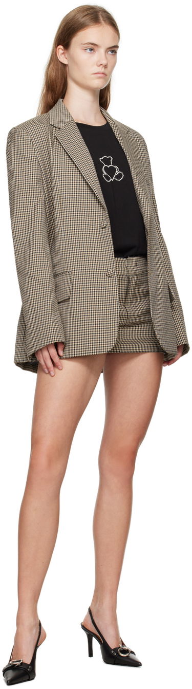 Пола We11done We11done Check Skort Кафяво | WD-SK2-24-239-W-BG, 3