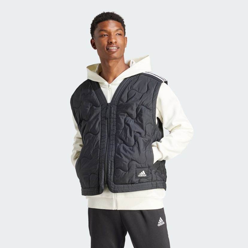 Жилетка adidas Performance Padded Full Zip Hoodie Черно | IR9173