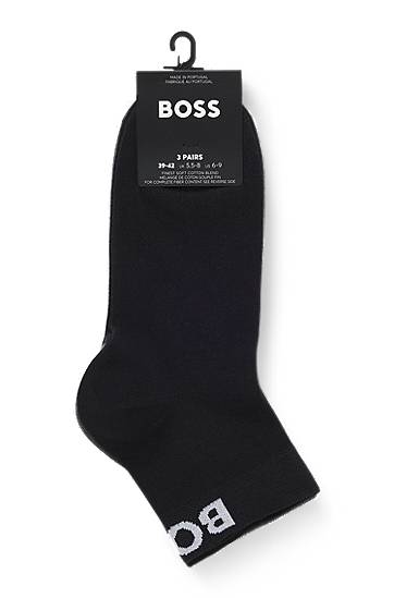Чорапи BOSS Three-pack of short-length socks with logos Многоцветен | 50533849, 1