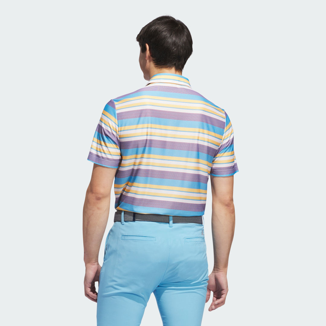 Поло тениска adidas Performance Striped Short Sleeve Polo Shirt Синьо | IQ2944, 1