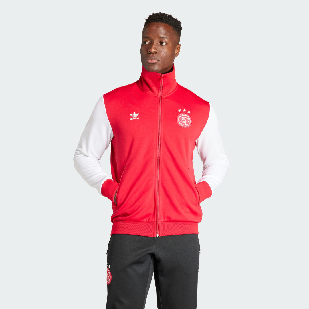 Яке adidas Performance Ajax Amsterdam Essentials Trefoil Jacket Червено | IL6044, 0