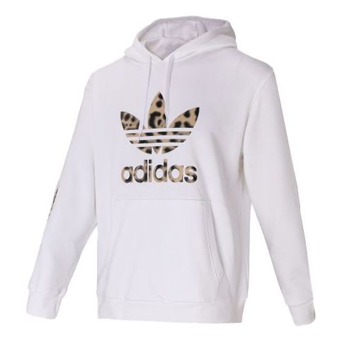 Суитчър adidas Originals Leopard Print Logo Hoodie Бяло | GT4361, 0