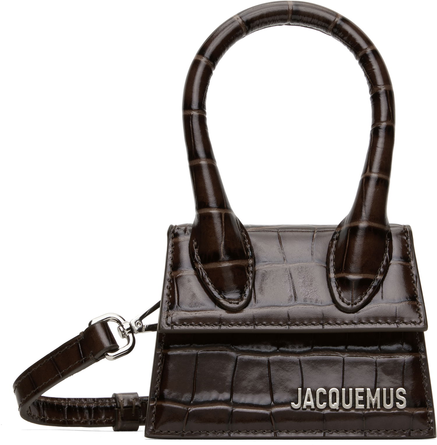 Дамска чанта Jacquemus Jacquemus 'The Chiquito' Crocodile-Effect Leather Mini Tote Bag Кафяво | 25E213BA001-4301, 0