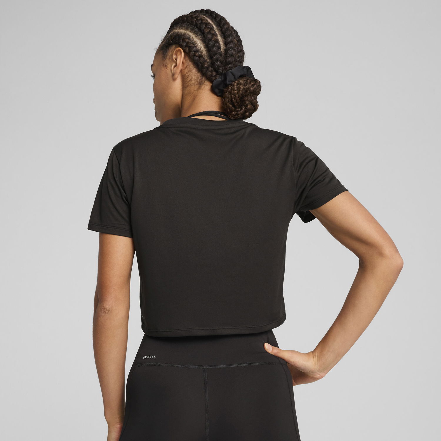 Съкратен топ Puma TAD ESSENTIALS Cropped Training T-Shirt Черно | 525894_01, 1