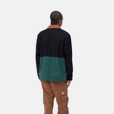 Яке Carhartt WIP Heston Jacket "Black / Discovery Green heavy stone wash" Черно | I032148_1OC_60, 4