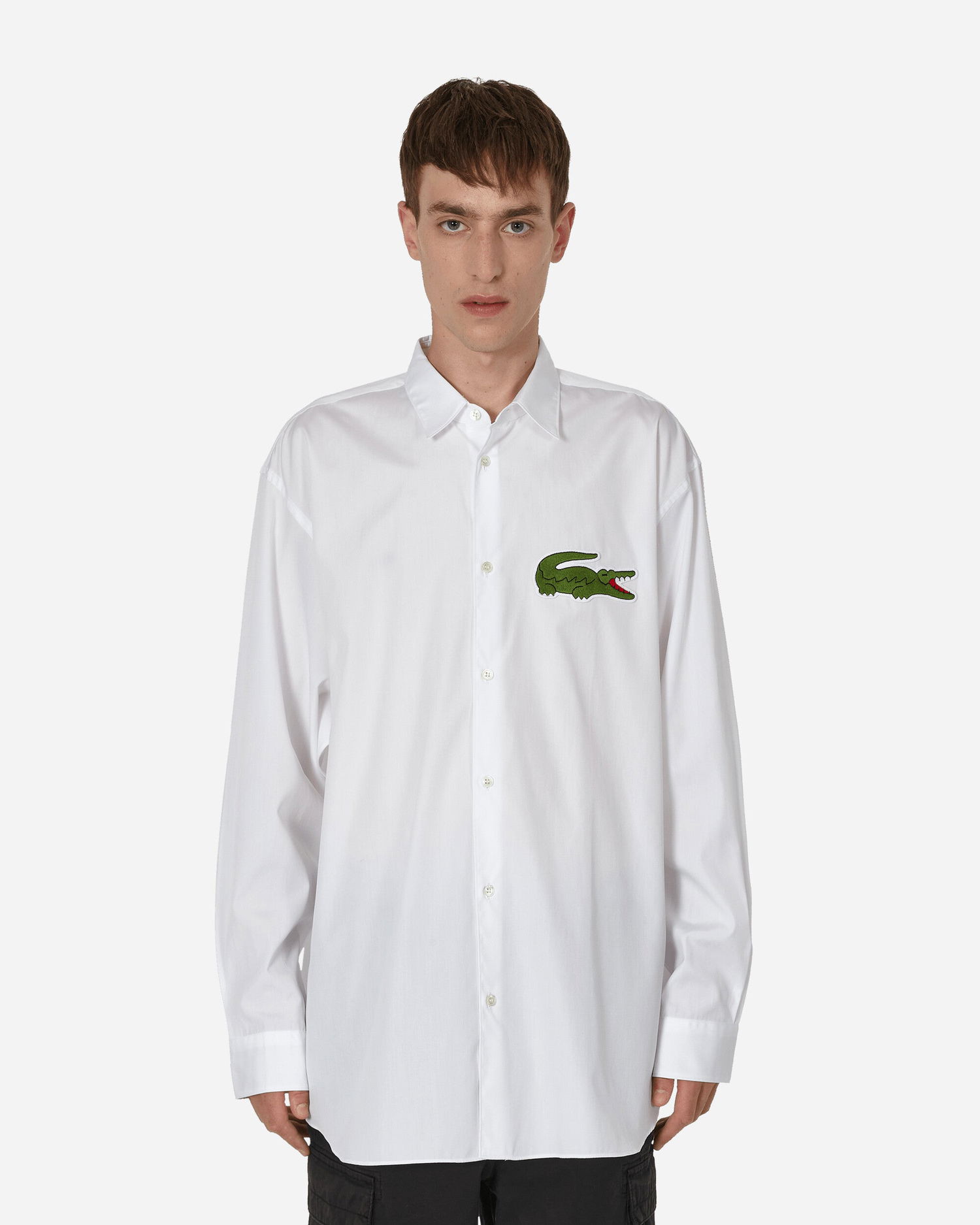 Риза Comme des Garçons Lacoste x Woven Shirt Бяло | FL-B003-W23  1, 0