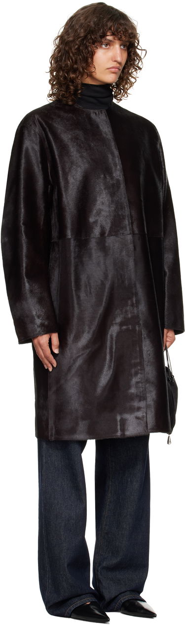 Палта Loulou de Saison Loulou de Saison Miller Pony Effect Leather Coat Черно | MILLER, 1