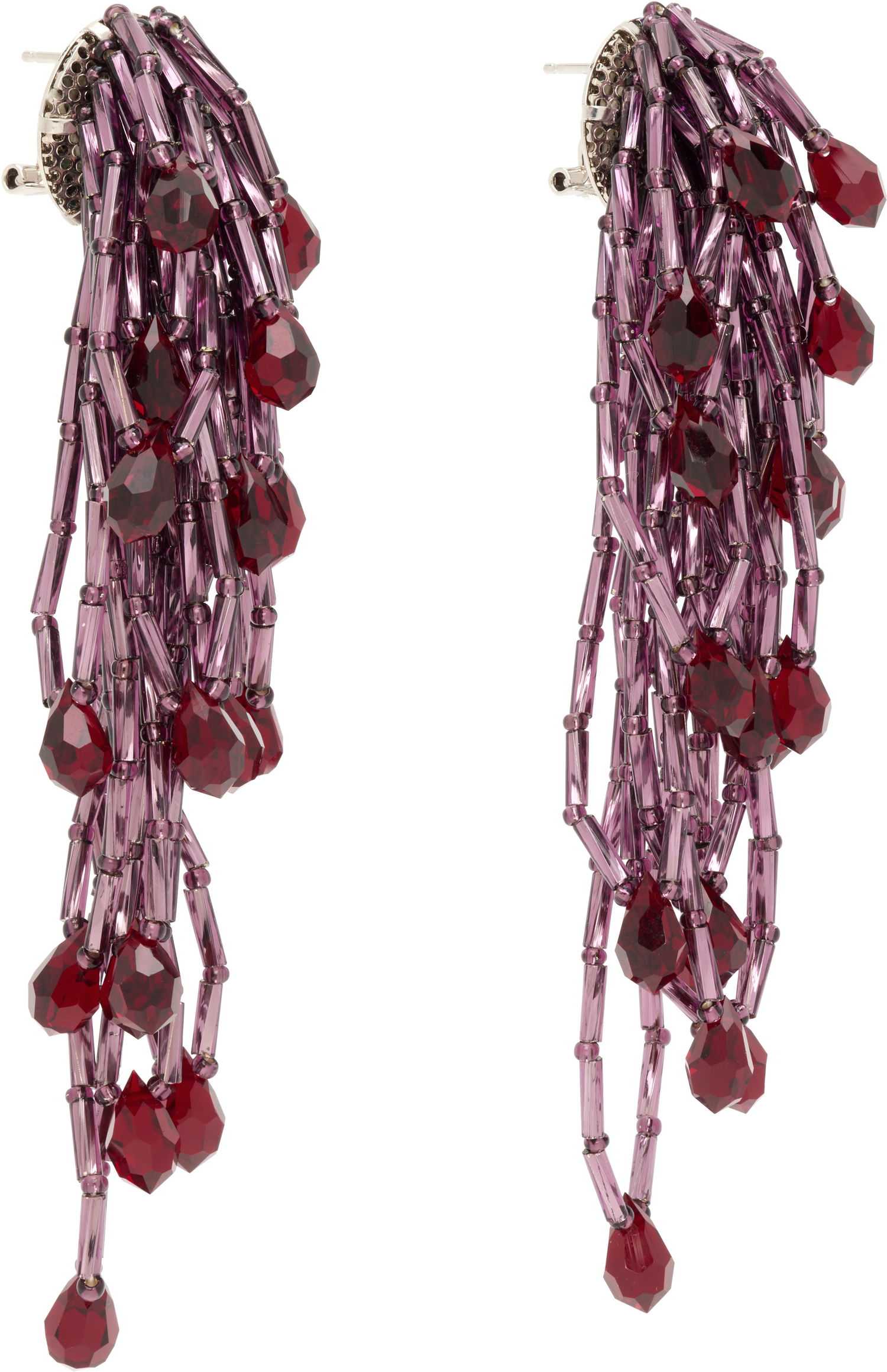 Обеци KIKO KOSTADINOV Kiko Kostadinov Cowen Crystal Drop Earrings Лилаво | KKWAW25ER03-159, 1
