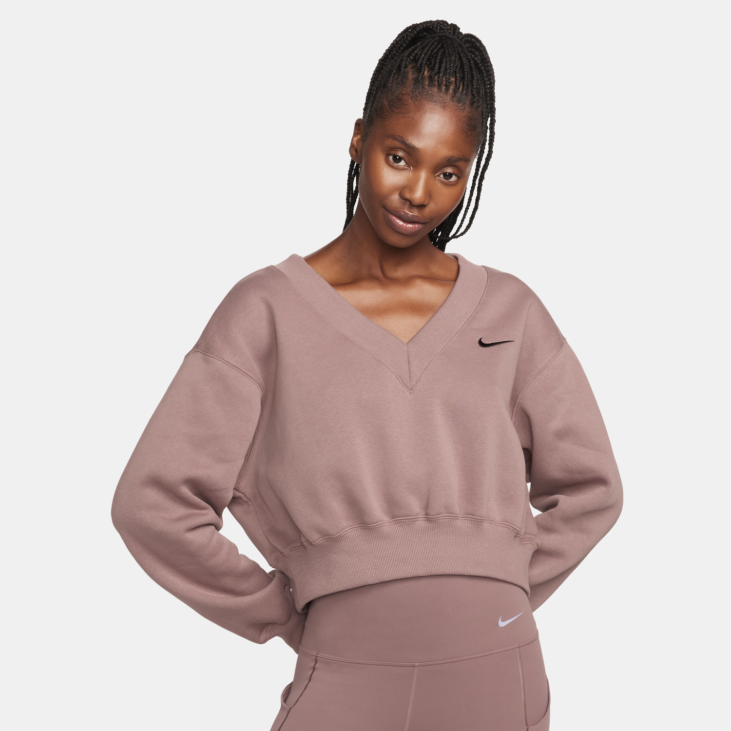 Суитчър Nike Sportswear Phoenix Fleece Sweatshirt Розово | FN3651-208, 0