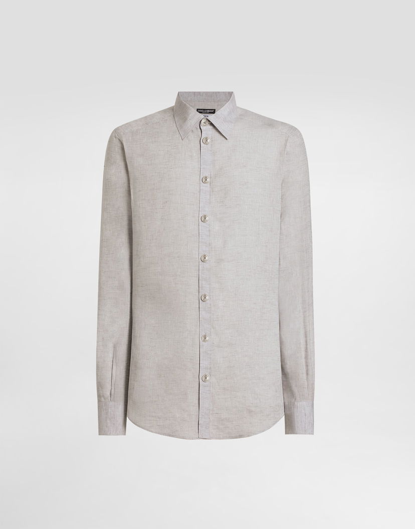 Риза Dolce & Gabbana Dolce & Gabbana Martini Linen Shirt Сиво | G5MM4ZGJ662S8290