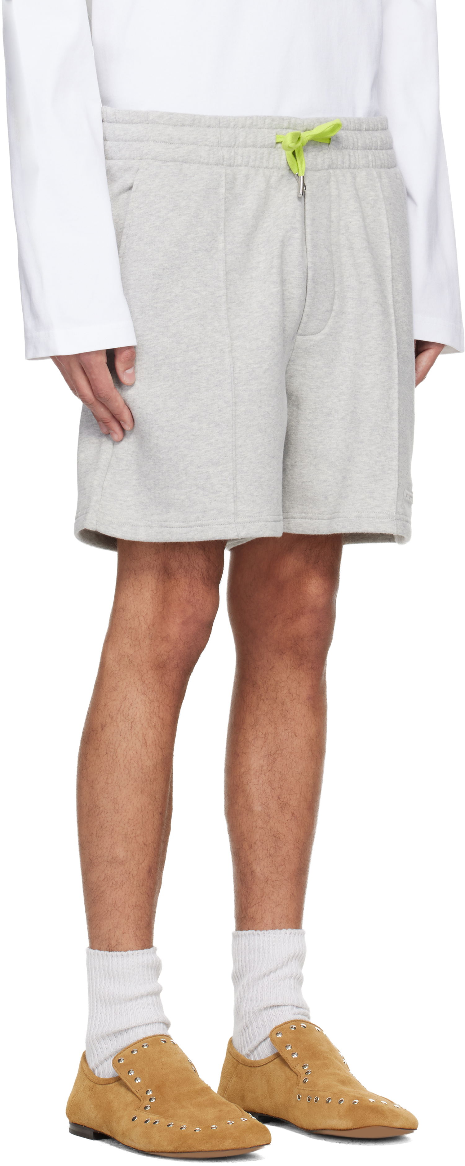 Къси панталони Casablanca Cashmere Blend Sweat Shorts Сиво | M-SP26-JTR-335-01, 1