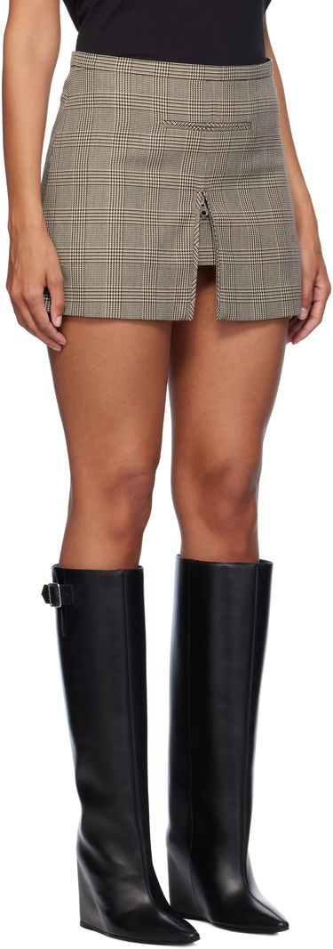 Пола Courrèges Tailored Prince Of Wales Miniskirt Кафяво | 324CJU180PL0166, 1