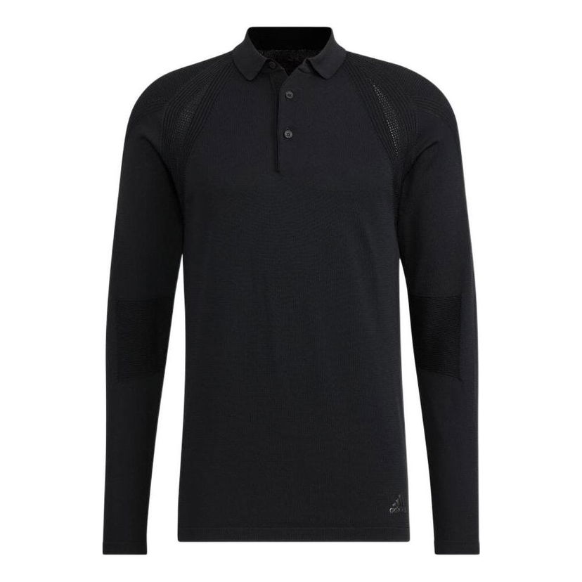 Поло тениска adidas Originals Long Sleeve Seamless Polo Черно | HG1658