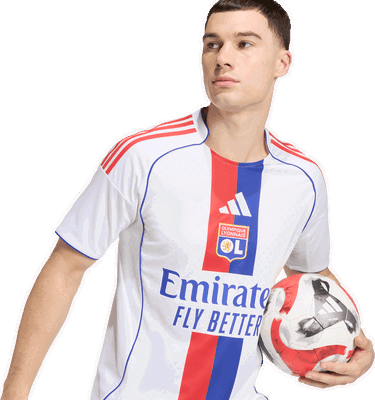 Фланелка adidas Performance Olympique Lyonnais 25/26 Home Jersey Бяло | JD1396, 3