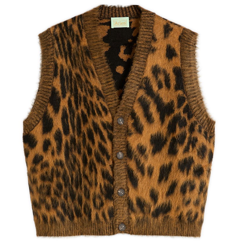 Жилетка Aries Brushed Leopard Print Vest Кафяво | AR40041-BRN