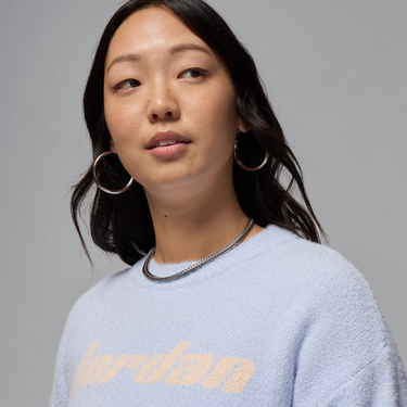 Пуловер Jordan Jordan Fuzzy Cropped Sweater Синьо | HF9453-407, 4