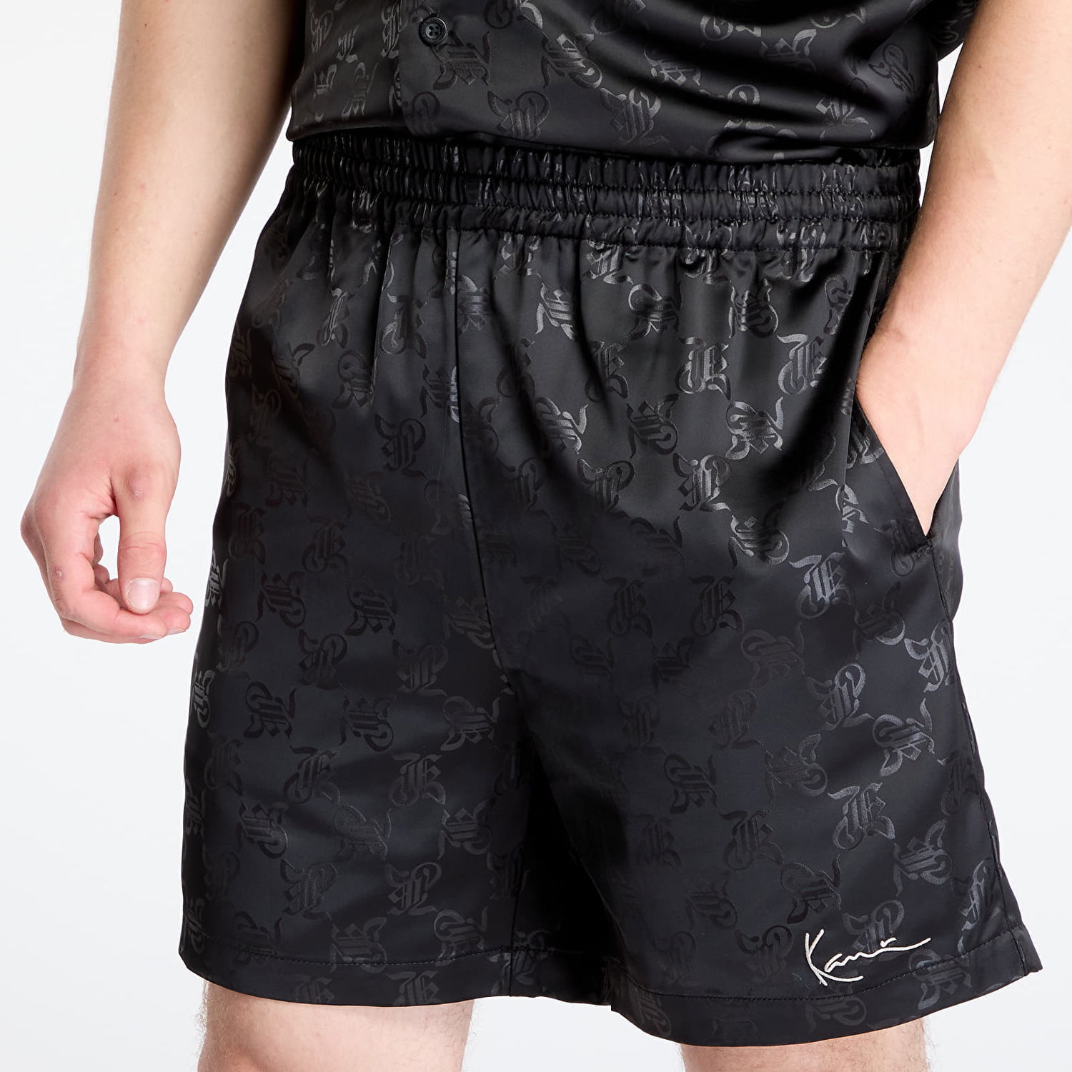 Къси панталони Karl Kani Karl Kani Signature AOP Resort Shorts Черно | PD00005302, 1