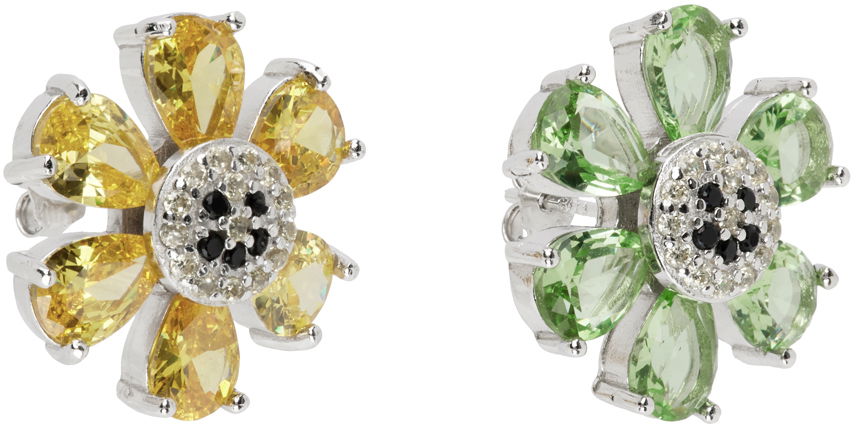 Обеци Collina Strada Collina Strada Happy Flower Earrings Жълто | XX1231 RHINESTONE, 1