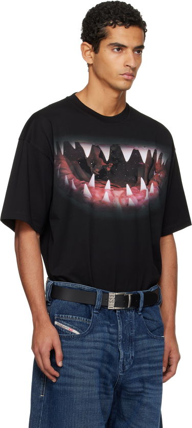 Тениска Diesel Shark Jaw Print T-Shirt Черно | A19617-0PLAT-9XX, 1