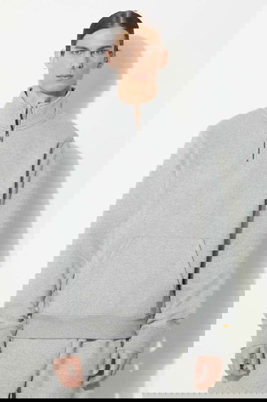 Суитчър Carhartt WIP Chase Quarter-Zip Sweatshirt with Kangaroo Pocket Сиво | I033665.00MXX, 0