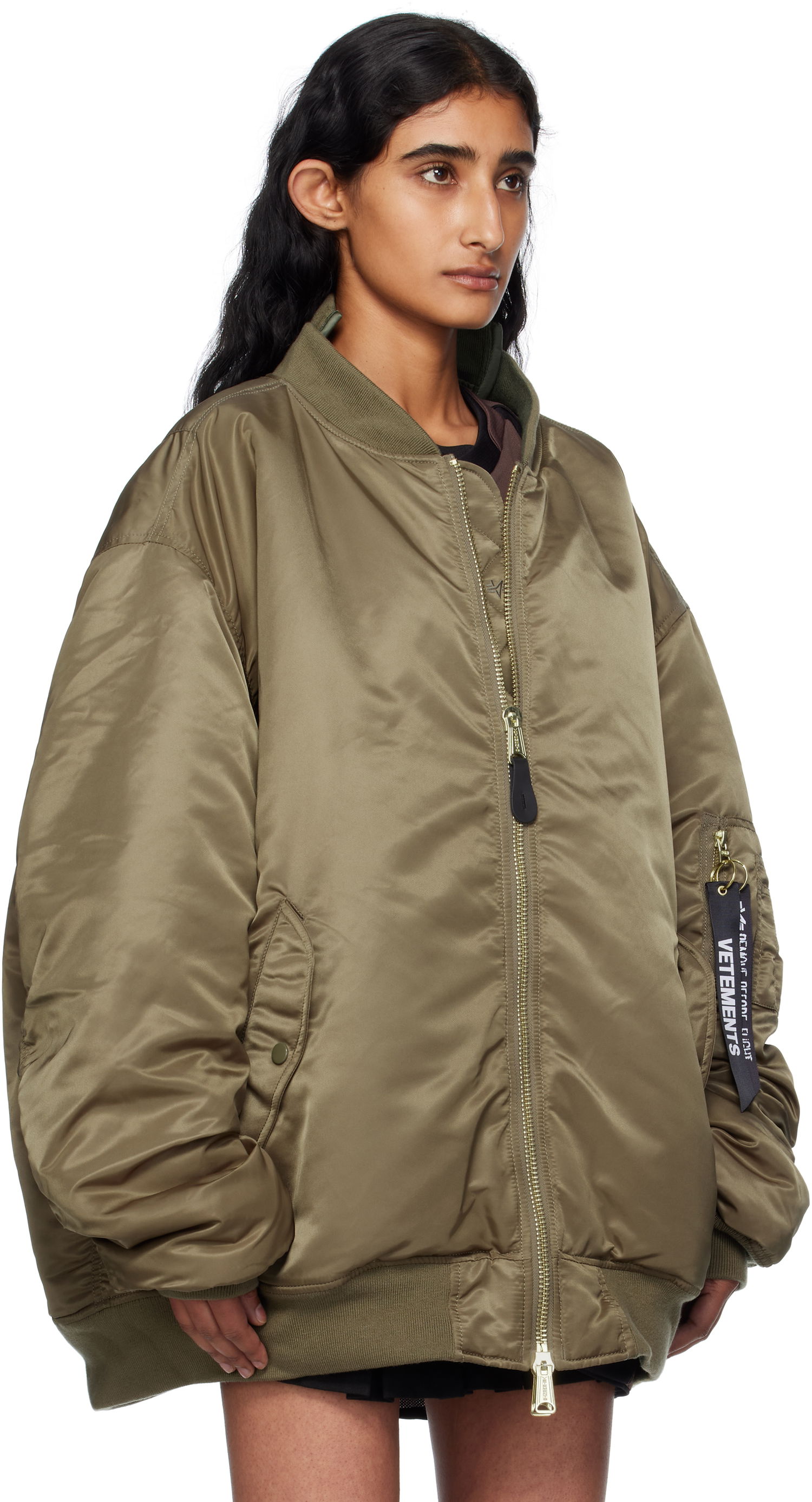 Яке бомбър VETEMENTS Vetements Alpha Industries Edition Cut-Up Reversible Jacket Зелено | UH76BO450GO, 1