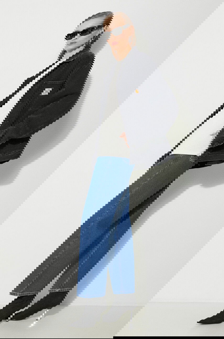 Дънки Carhartt WIP High Waist Wide Leg Simple Pant Синьо | I031924.106, 1