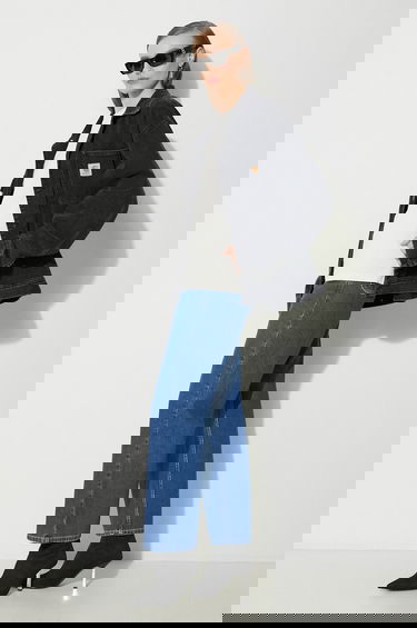 Дънки Carhartt WIP High Waist Wide Leg Simple Pant Синьо | I031924.106, 1