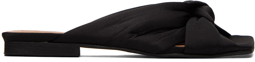 Кецове и обувки GANNI GANNI Soft Knot Mules Черно | S2002, 0