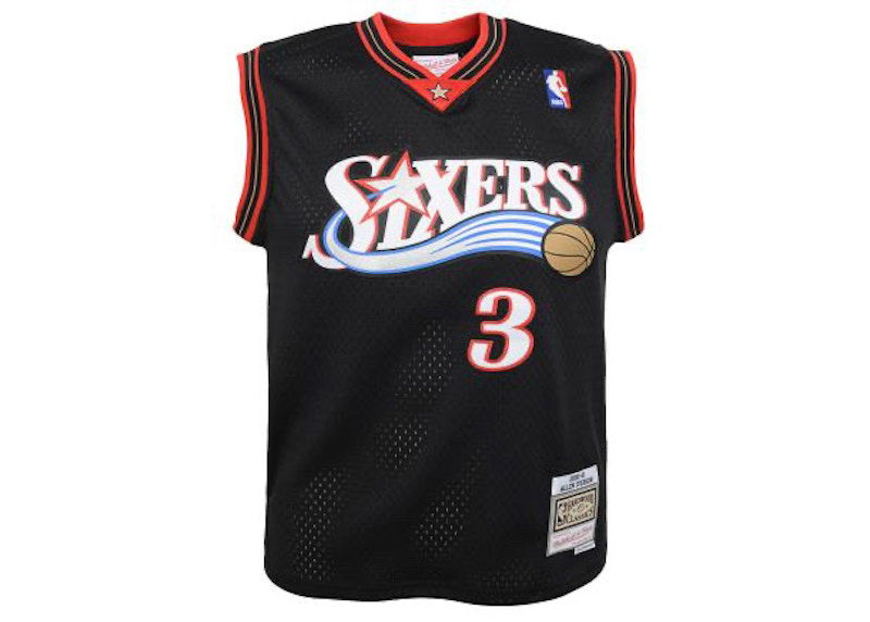 Фланелка Mitchell & Ness Mitchell & Ness Philadelphia 76Ers Allen Iverson Swingman Jersey Черно | 9N2B7BRD0-76RIA-Y00
