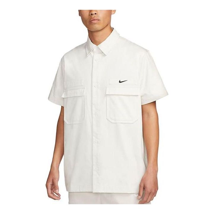 Риза Nike Life Woven Military Short-Sleeve Shirt Бяло | DX3341-030