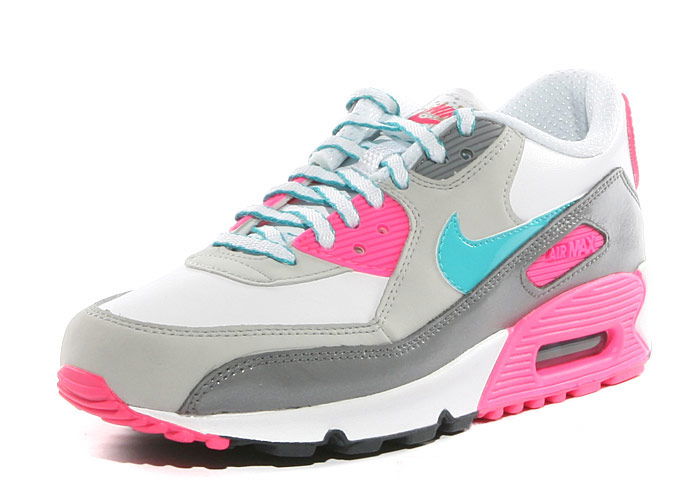 Кецове и обувки Nike Air Max 90 2007  "White Laser Pink" GS Бяло | 345017 109, 1