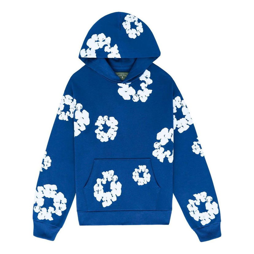 Суитчър Denim Tears Denim Tears Wreath Print Cotton Hoodie Синьо | 301-020-30