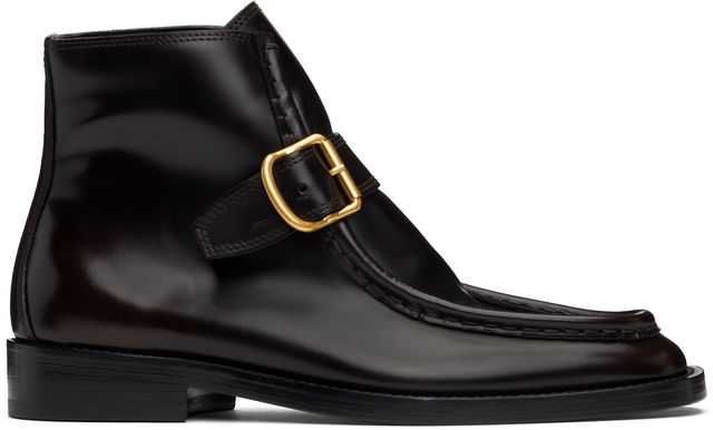 Buckle Leather Boots