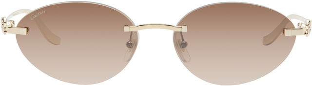 'Panthère de ' Round Sunglasses