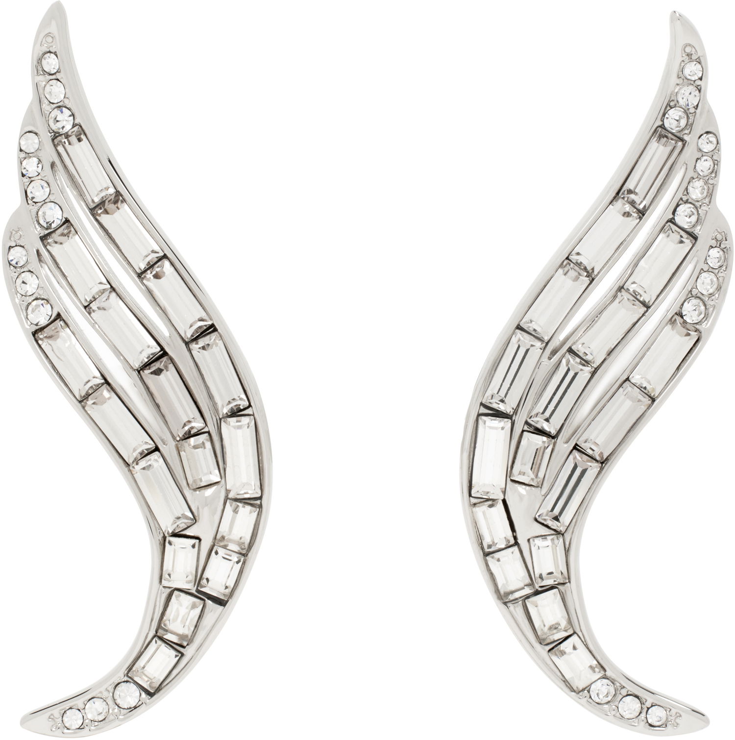 Обеци Jil Sander Jil Sander Crystal Wing Earrings Металик | J12VG0299_P5050, 0
