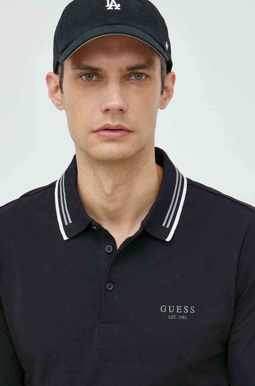 Поло тениска GUESS Polo Shirt Черно | M2BP36.J1314, 0