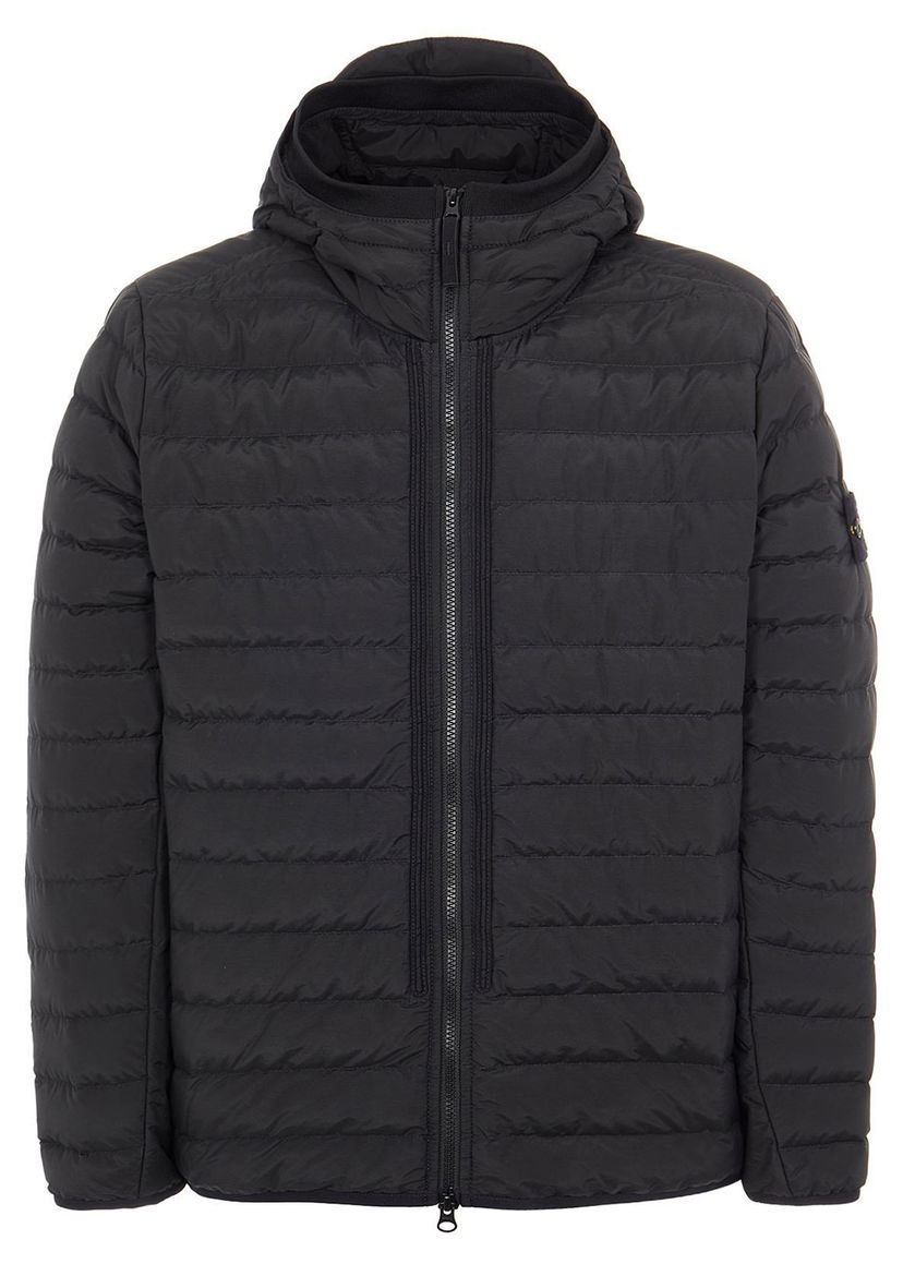 Яке Stone Island 42725 O-Cotton/R-Nylon Tela Черно | 751542725V0029-9194