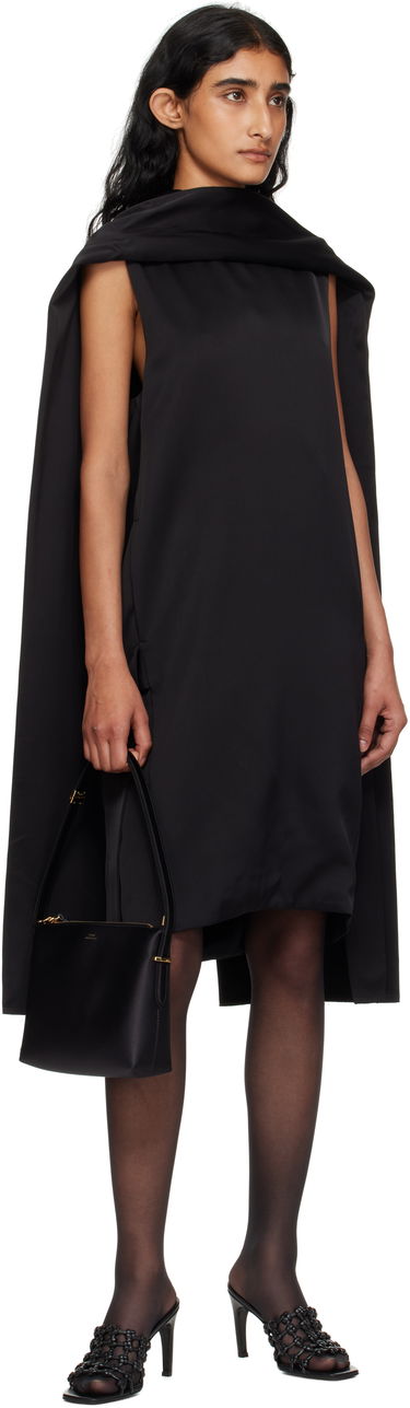 Pокля TOTEME Cocoon Scarf Minidress Черно | 253-WRD0198-FB0382, 3