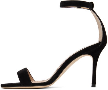 Облекло Manolo Blahnik Manolo Blahnik Chaos Suede Heeled Sandals Черно | 9XX-0740, 2