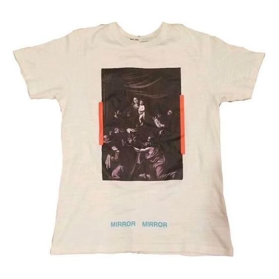 Тениска Off-White MCA Figures of Speech Caravaggio Graphic Print T-Shirt Бяло | OMAA002G190010160188, 0