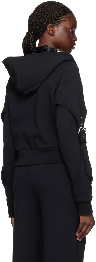 Суитчър Blumarine Blumarine Cinch Sleeve Cropped Hoodie Черно | P422F021A, 2
